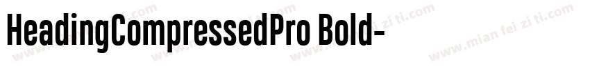 HeadingCompressedPro Bold字体转换